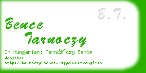 bence tarnoczy business card